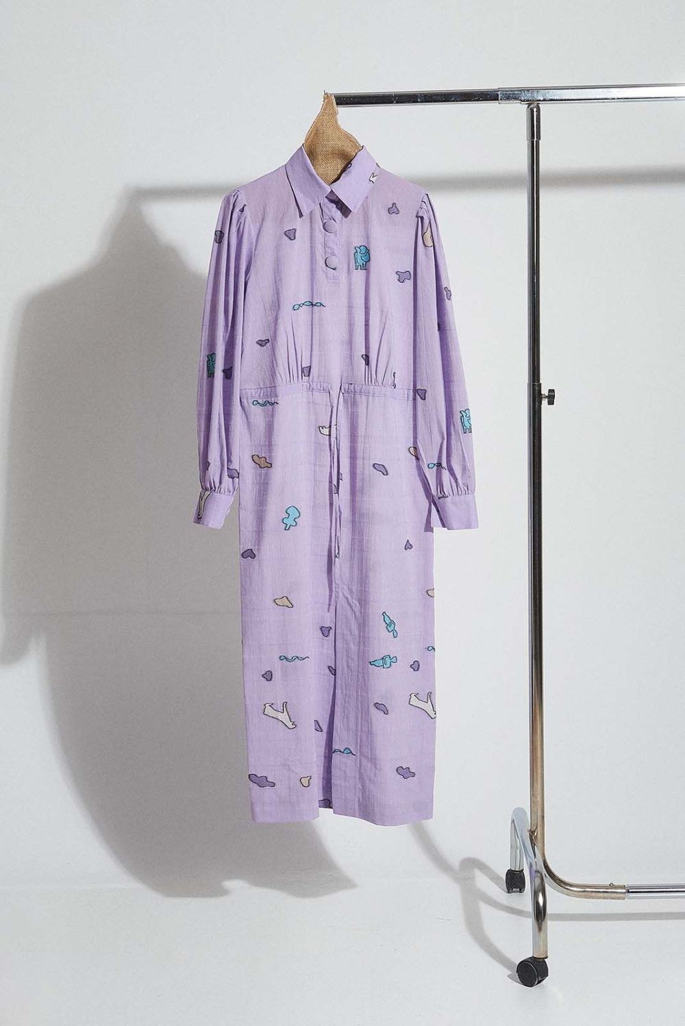 anthippi dress in harta pattern in lilac