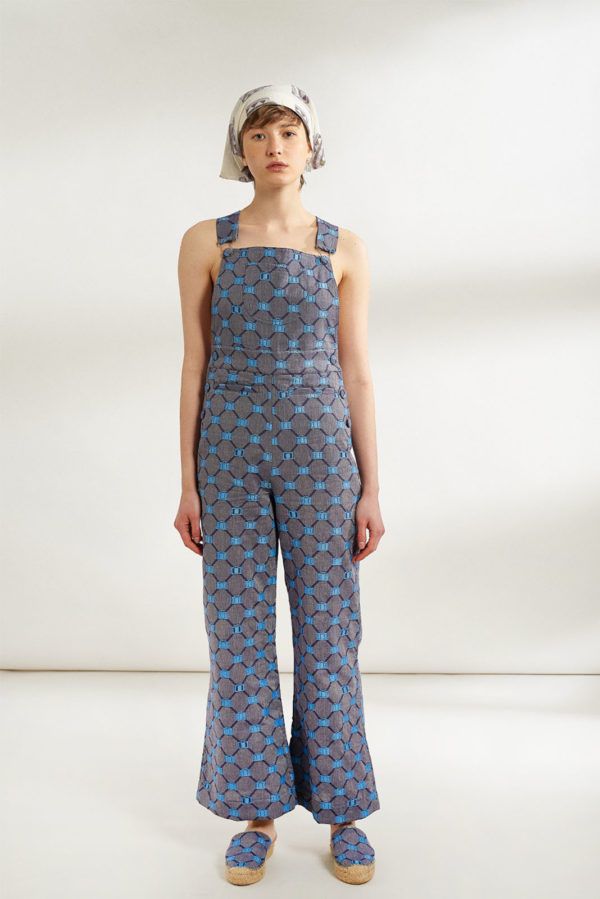 rodanthi dungarees front made of woven on the loom cotton