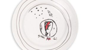 Porcelain dinner bowie plate