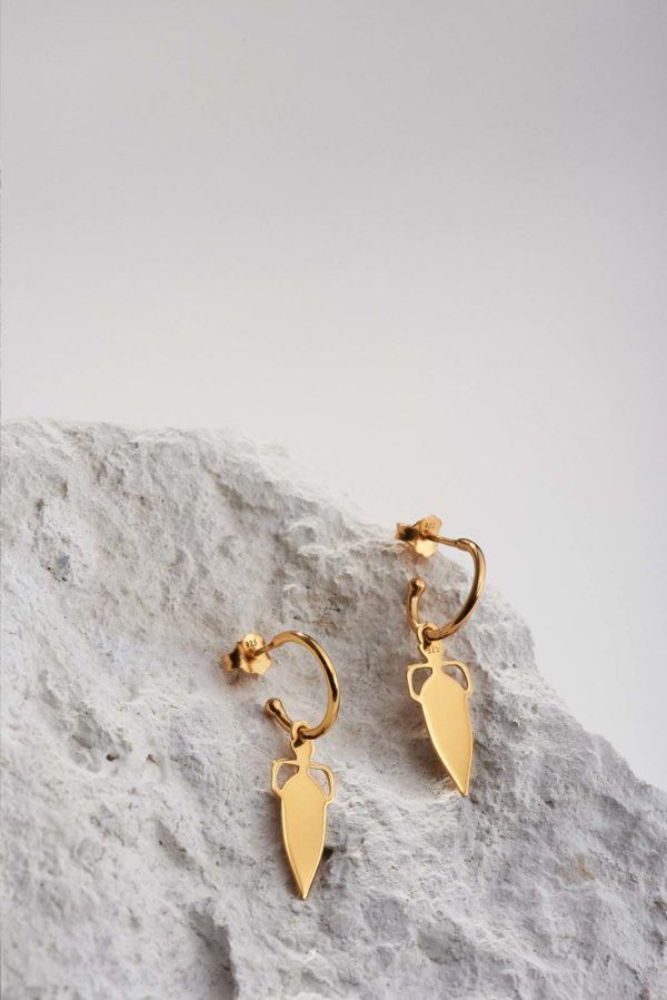 amphora earring in gold