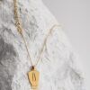 Gold plated Cycladic idol necklace