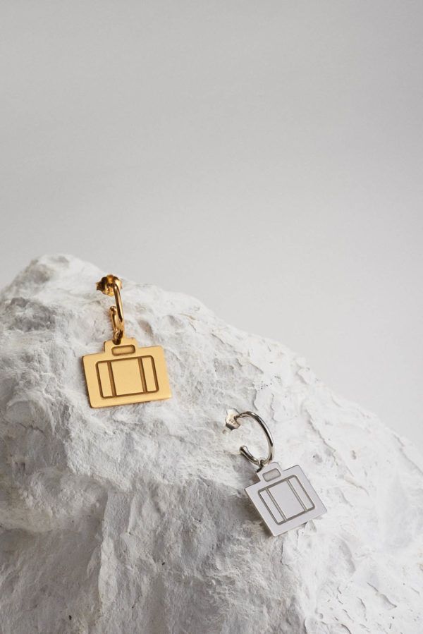 Gold and silver plated valitsaki earrings