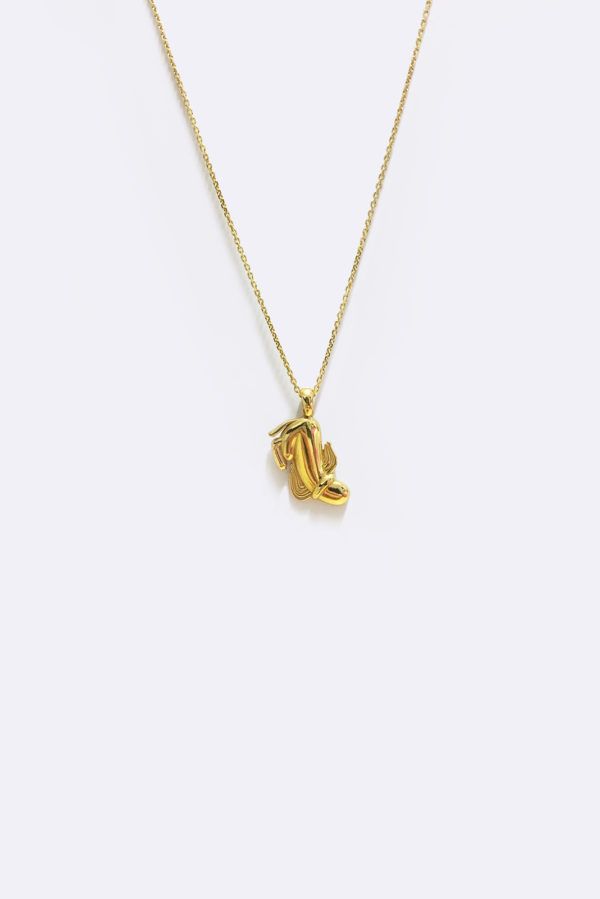 Gold plated phalic necklace