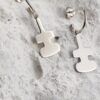 Cycladic violin earrings in silver