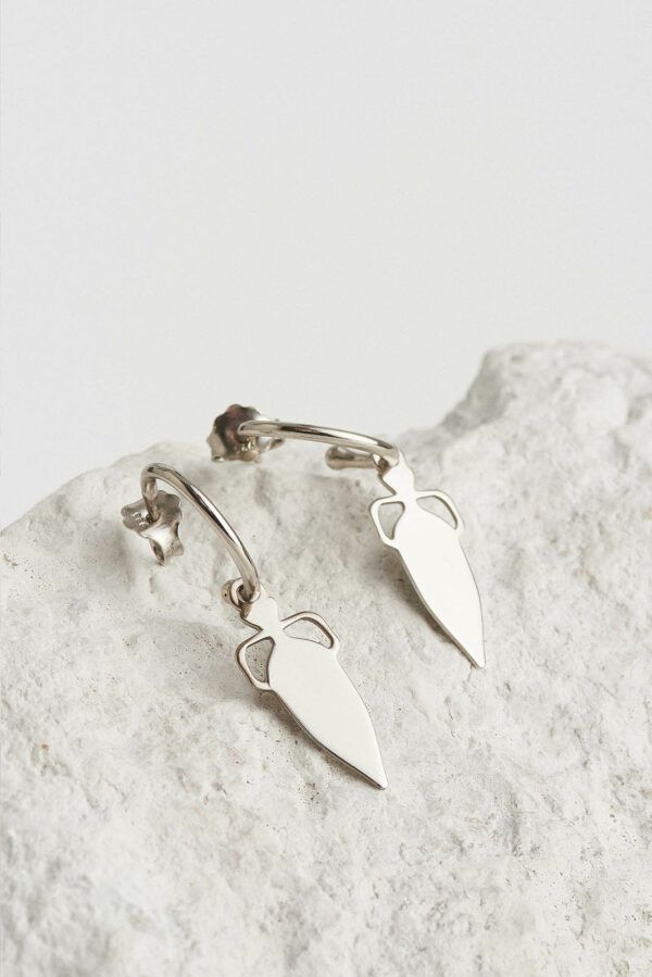 amphora silver earrings.second