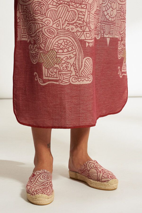 red labyrinth slippers